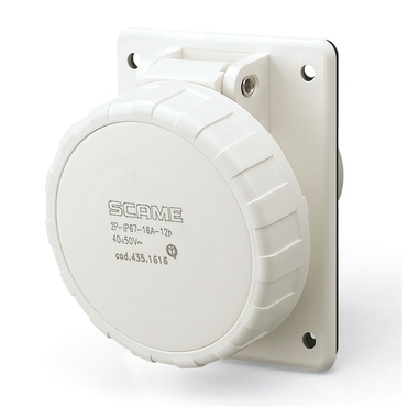 SCAME 435.3216 Zásuvka vestavná IEC309 do 50V, šikmá - 435.3216