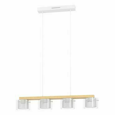 Svítidlo závěsné EGLO LED-RGB CCT HL 4 WEISS HOLZ PORTICO-Z