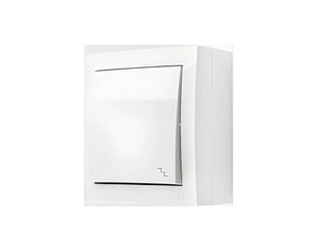 Přepínač střídavý SIMON AQUACLICK ACW6/11, IP44, řazení 6, 10 A/250 V~, šroubové svorky, bílá