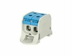 EL 1006016 Svorka univerzální RKA 50 DN, 150A, 1pól. (4x vstup), AL/CU, modrá, na DIN/na panel (bal.