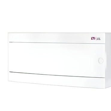 Rozvodnice nástěnná ETI 001100281 ECT 1x24PO, s bílými dvířky ECT 1x24PO, počet modulů: 24 (1x24)