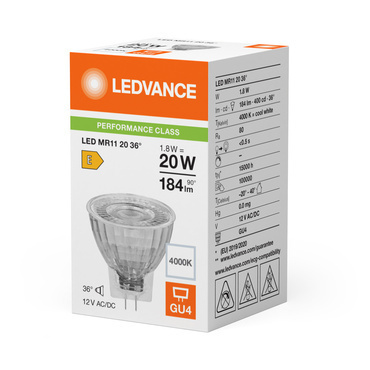 LED žárovka LEDVANCE LED MR112036 1.8W 840 GU4 P