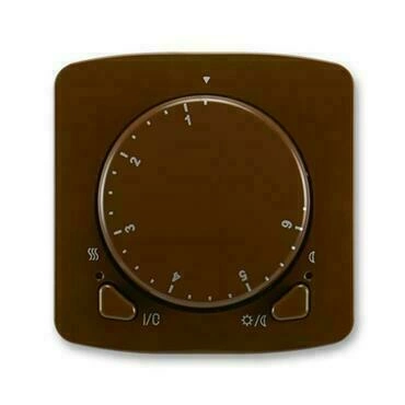 Termostat univerzální ABB Tango 3292A-A10101 H, , hnědá, s ot.nast. teploty (ovl. jedn.)
