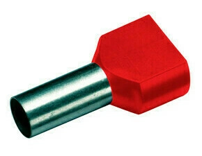 CIMCO 182406 Izolovaná dvojitá dutinka Cu 2 x 1/8 mm, červená (100 ks)