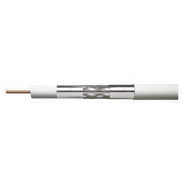 Kabel koaxiální EMOS CB135, PVC, průměr vodiče 1,02mm, průměr pláště, 6,8mm, vnitřní, bílý, 500m