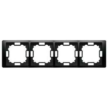 Rámeček SIMON BMRC4/49, 4 násobný, černá matná