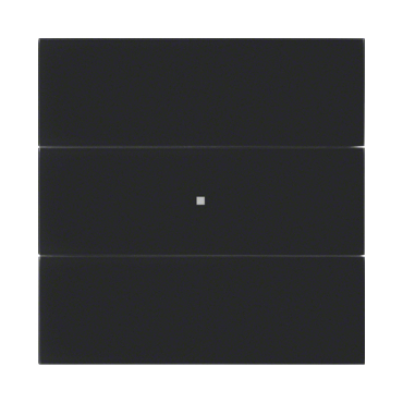 HAG 75163592 Senzor, tlačítkový, 3-násobný, Komfort, B.IQ, sklo, černá