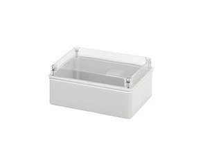 Spojovací krabice GEWISS GW44426 s průhledným víkem, nerezové šrouby, ip56, 150x110 x70