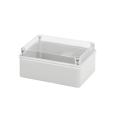 Spojovací krabice GEWISS GW44426 s průhledným víkem, nerezové šrouby, ip56, 150x110 x70