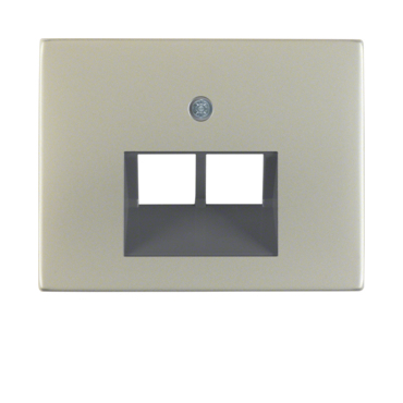 HAG 14097004 Centrální díl pro zásuvku datovou 2x RJ45, šikmá, Berker K.5, ušlecht. nerez. ocel