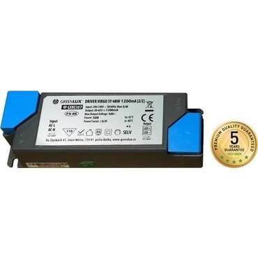 Napájecí zdroj LED GREENLUX DRIVER VIRGO 5Y 48W 1200mA (2/2)