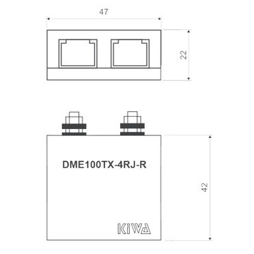 SEZ DME100TX-4RJ-R TS35 Přepěťová ochrana pro sítě Ethernet, montáž na DIN lištu