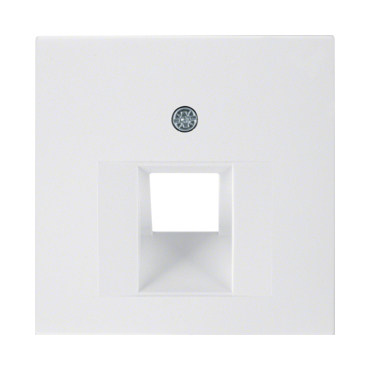 HAG 14078989 Centrální díl pro zásuvku datovou 1x RJ45, šikmá, Berker S.1/B.x, bílá, lesk