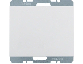 HAG 10457009 Záslepka se středovým dílem, Berker K.1, bílá, lesk