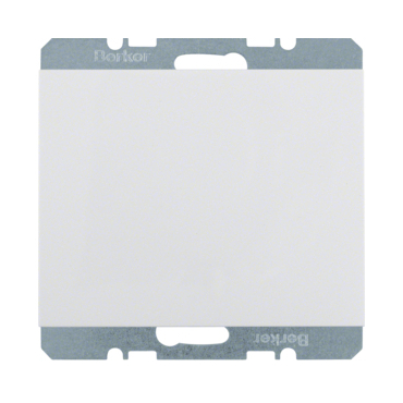 HAG 10457009 Záslepka se středovým dílem, Berker K.1, bílá, lesk