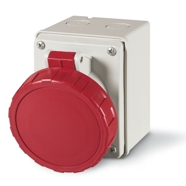 SCAME 527.3256 Zásuvka nástěnná EUREKA, rovný box - 527.3256