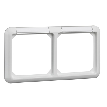 SCHN 224214 ELSO Fashion - krycí rámeček s popisovým polem, dvojnásobný, horizontální, čistě bílá