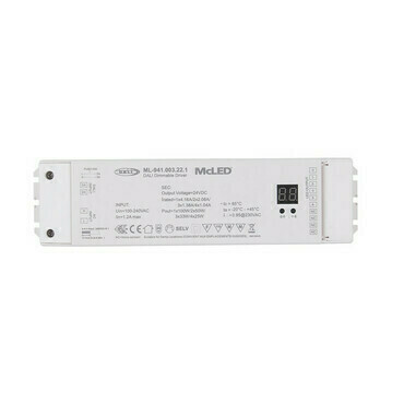 LED driver napěťový MC LED 100W, DC 24V/4,16A, IP20, řízení DALI a tlačítko