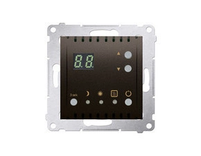 SIMON 54 DTRNW.01/46 Termostat s displejem, vestavěný senzor teploty, (strojek s krytem) 16(2) A, 23