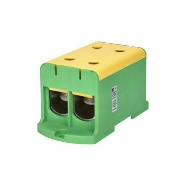 EL 1006642 Svorka univerzální UK 240/2 PE, 425A, 1pól., AL/CU, krytá, zel.-žl., na panel /2090215 (b