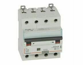 Chránič kombinovaný LEGRAND 411207 DX3 KOMB. 4P C25 300MA AC 6KA