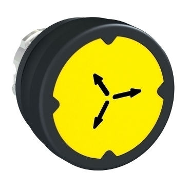 SCHN ZB4BC58009RA Ovládací hlavice stiskací, žlutá, se symbolem