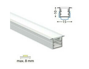 Profil vestavný MC LED VG 15x10mm bez difuzoru 2m