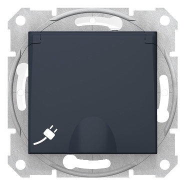 SCHN SDN2800870 Zásuvka 2P+PE IP44 bezšroubová dětské clonky, graphite