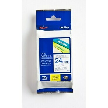 BROTHER  Páska 24  TZe-253 bílá/modrá
