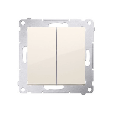 Přepínač střídavý SIMON DW6/2L.01/X/41, 2 nás., LED podsv., ř.6So+6So, 10A/250V~, krémová