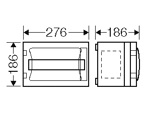 HEN FP 1105 Jističová skříň 1x 12 modulů, bez svorkovnice PE/N, s bočními stěnami