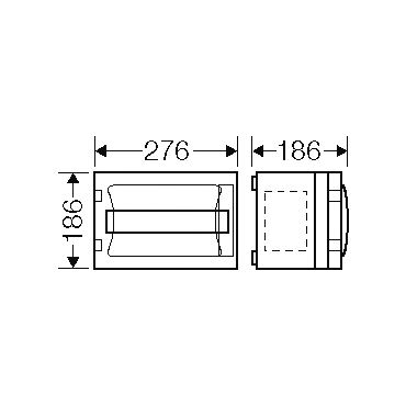HEN FP 1105 Jističová skříň 1x 12 modulů, bez svorkovnice PE/N, s bočními stěnami