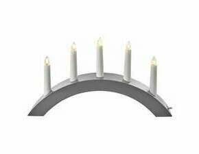 EMOS DCAZ02 5 E10 WOODEN CAND.ST. GREY