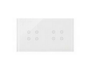 Kryt dotyk. ovl. SIMON DSTR244/70, 2 ovl. Simon 54 Touch, 4 dotyk.+4 dotyk., perlová