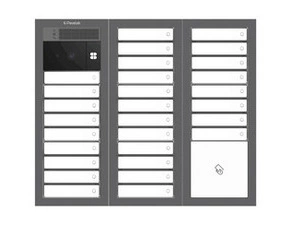 DV SYSTEM: 26 až 29 tlačítek + KAMERA + BOD Lite: čtečka RFID čipů MIFARE 13,56MHz (3M+3M+3M) - Do z