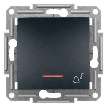 SCHN EPH1700171 Asfora - Tlačítko "zvonek" orientační kontrolka 1/0So bezšroubové, antracit