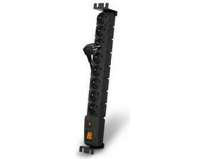 TELEX ACAR+VANA-S8 Napájecí panel ACAR S8 FA RACK, přepěťová ochrana, 8 zásuvek, rack 19'', černá 3m
