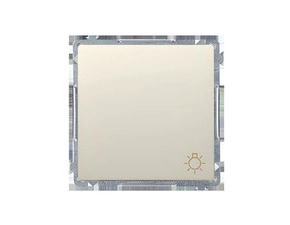 Ovladač zapínací SIMON BASIC BMS1.01/12, řazení 1/0, 10 A/250 V~, bezšroubové svorky, béžová
