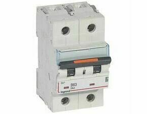 Jistič dvoupolový LEGRAND 409722 DX3 2P B63 25KA