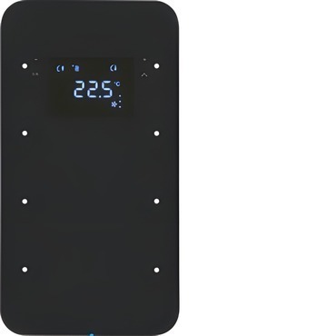 HAG 75643065 Dotykový sensor 3-násobný s termostatem, Berker R.1, sklo, černá