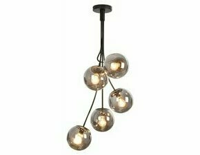 Svítidlo závěsné RABALUX 3508 GLORY matná černá E14 5xMAX 40W