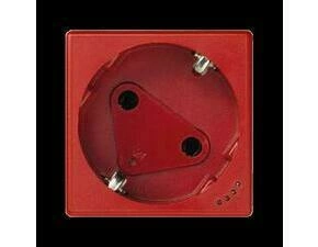 Zásuvka K45 SIMON KLS01/6, 1 nás., Schuko DATA se sign., natoč., klíč, 16A/250V~, šr. sv., červená