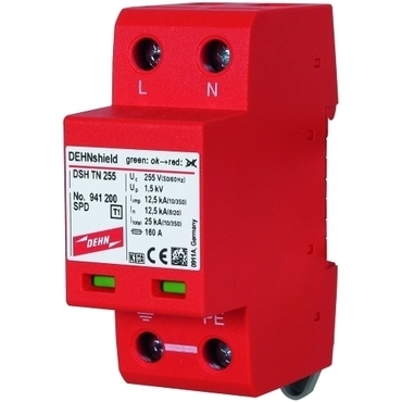 DEHN 941200  Základní kombinovaný svodič přepětí shield pro jednofázové TN systémy DEHN DEHN