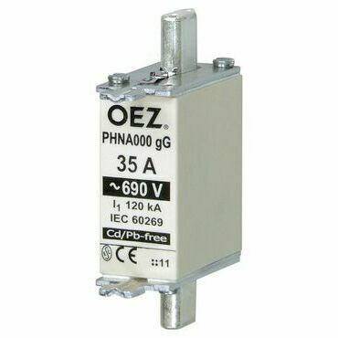 Pojistková vložka OEZ:40503 PHNA000 6A gG, Un AC 690 V / DC 250 V, velikost 000, gG -