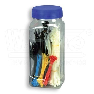 wpr379 WT-BOX-500 vázací pásky WAPRO v praktickém balení, 1 sada = 500 ks