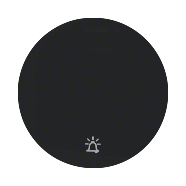 HAG 16202025 Kolébka s potiskem - zvonek, Berker R.1/R.3, černá, lesk