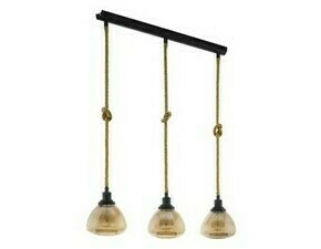 Svítidlo závěsné EGLO HL 3 E27 SCHWARZ SEIL AMBER RAMPSIDE