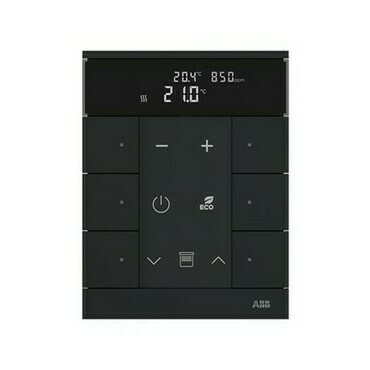 Tenton prvek ovládací ABB 2CKA006220A0878, mechová černá, 6násobný s term., IAQ, SBC-F-6.0.1-885