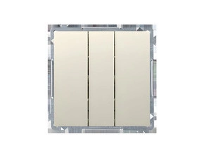 Ovladač zap. SIMON BASIC BMP31L.01/12, 3nás., LED podsv., ř. 1So+1So+1So, 10A/250V~, bezšr., béžová