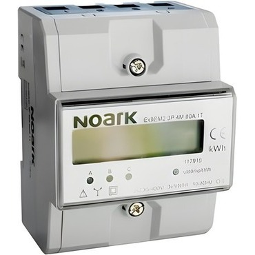 NOARK 117915 Ex9EM2 3P 4M 80A 1T Elektroměr 3pólový, 4-modulový, 80 A, 1-tarifní, LCD displej